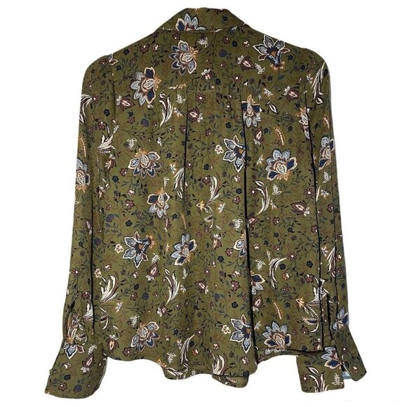 Moon River Sheer Long Sleeves Button Down Blouse size S - Picture 3 of 4